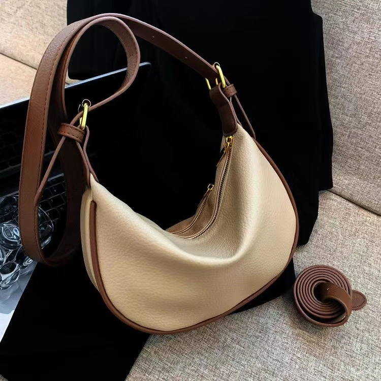 2024新款小包包女士饺子包月牙包休闲百搭斜跨包简约单肩包饺子包