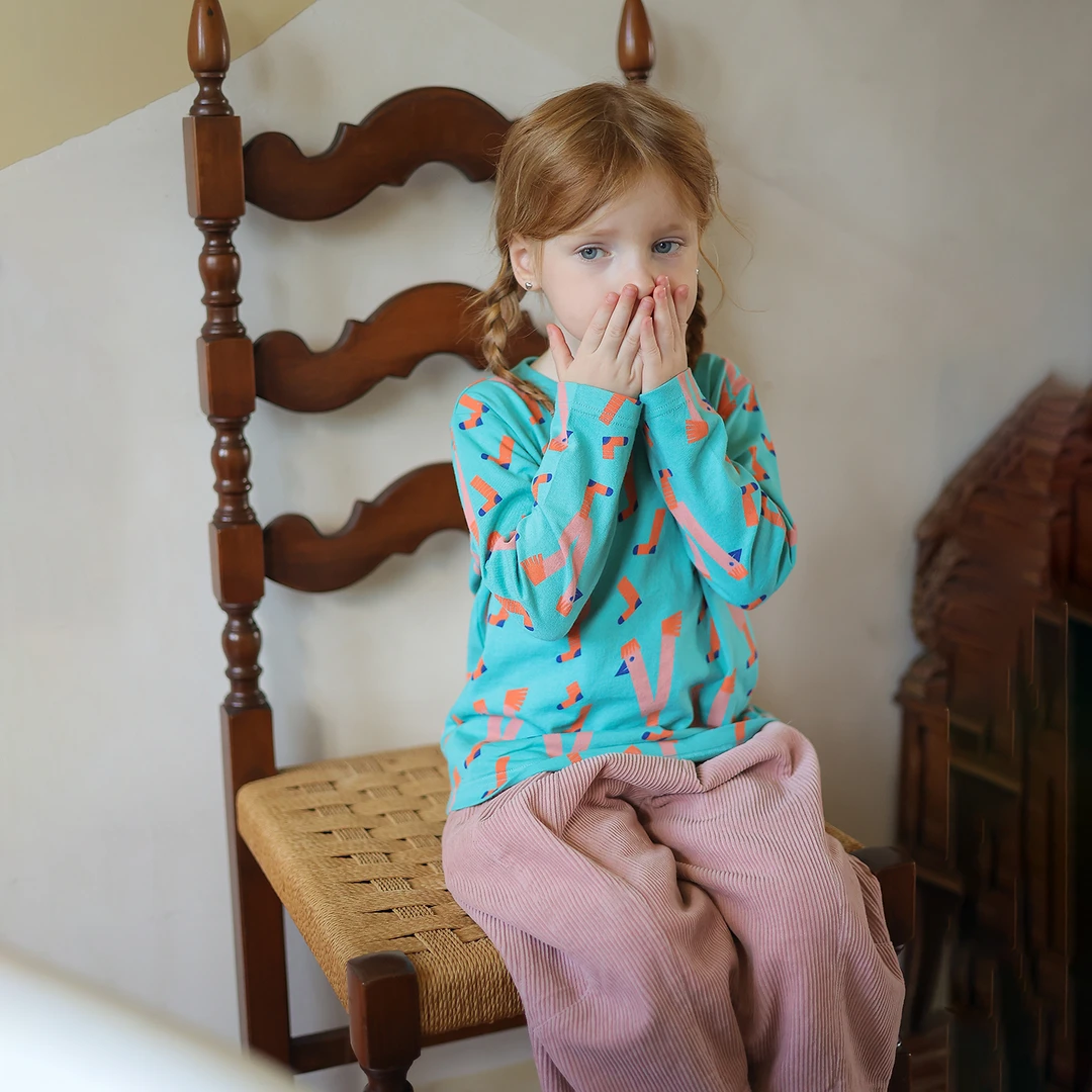 允儿妈女童【季度主推】幼儿园实用又百搭的满印卡通长袖T恤