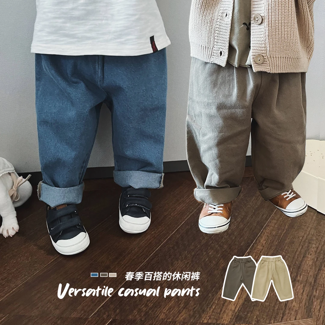 允儿妈春秋款婴幼儿舒适宽松百搭休闲裤幼童洋气长裤宝宝时尚裤子
