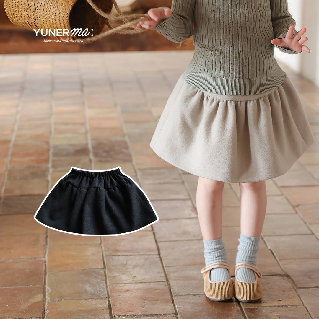 【小众气质 48.3%绵羊毛混纺】幼儿园经典百搭蓬蓬半裙