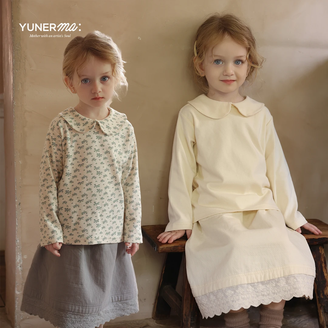 宝宝幼儿园韩系百搭翻领娃娃衫允儿妈女童秋冬新款长袖T恤上衣潮