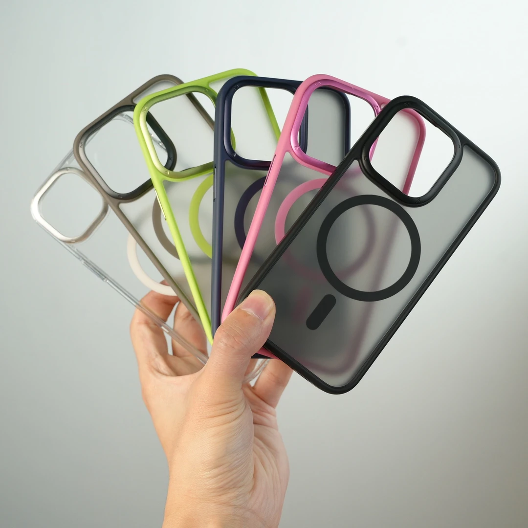 准新品 MOMAX/摩米士 手机壳适用苹果15系列MagSafe磁吸金属磨砂