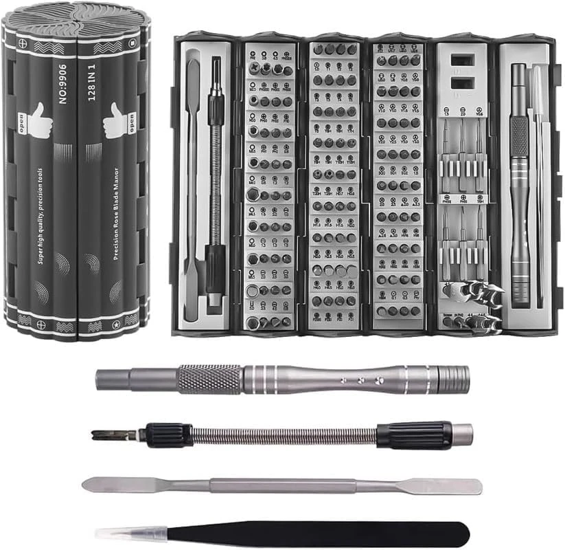 准新品  128合1精密螺丝刀套装，电子精密维修工具套件