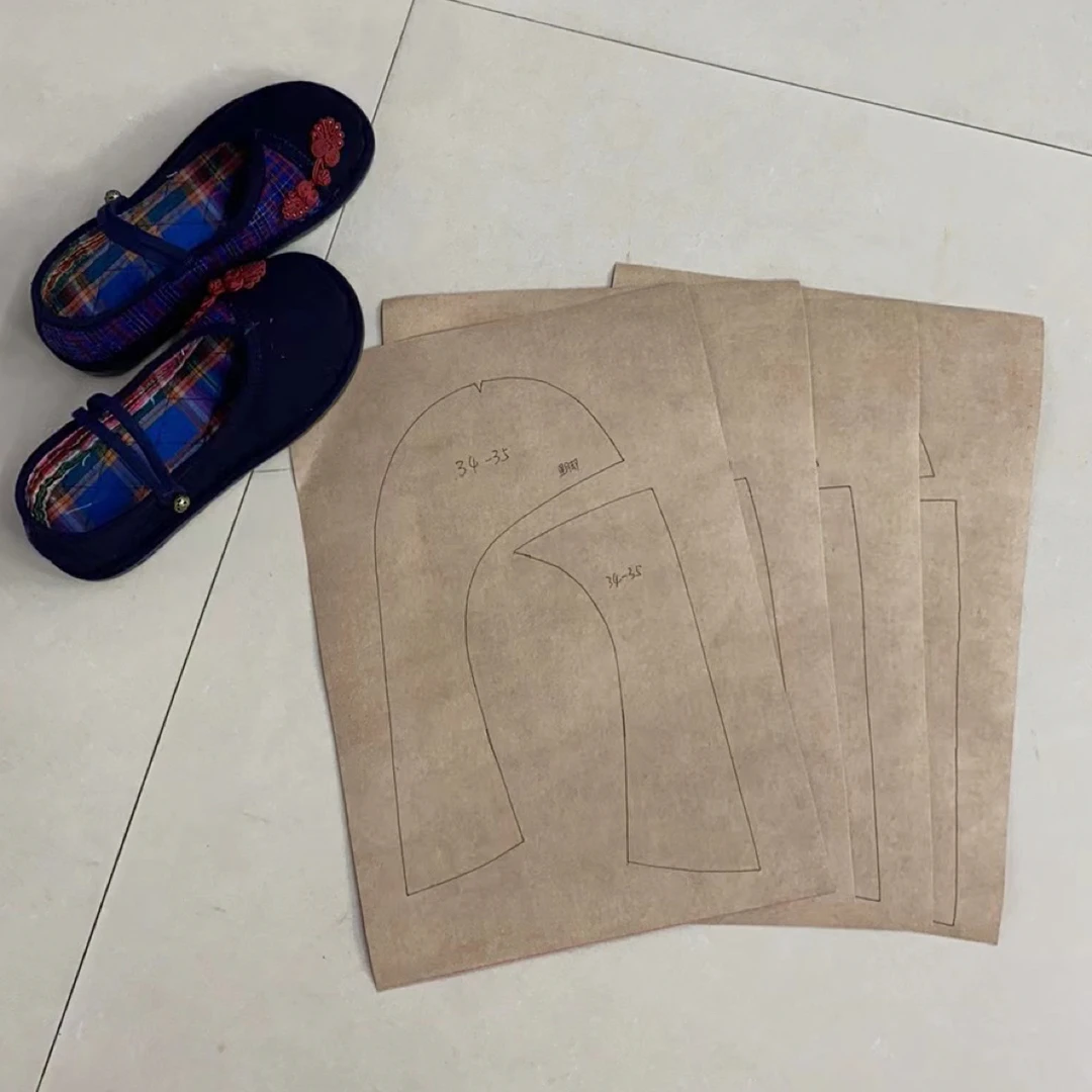 A--3复古鞋牛皮纸模板需自己动手剪包邮到家