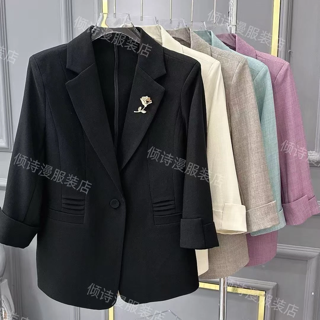 2025秋季新款设计感时尚气质西装女洋气显瘦遮肉休闲女小西服916