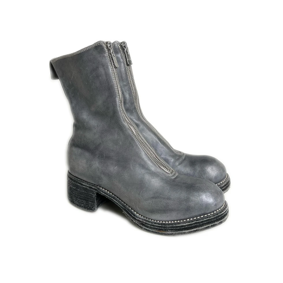 GUIDI PL2加厚跟前拉链高筒靴/正品保障/假一赔四