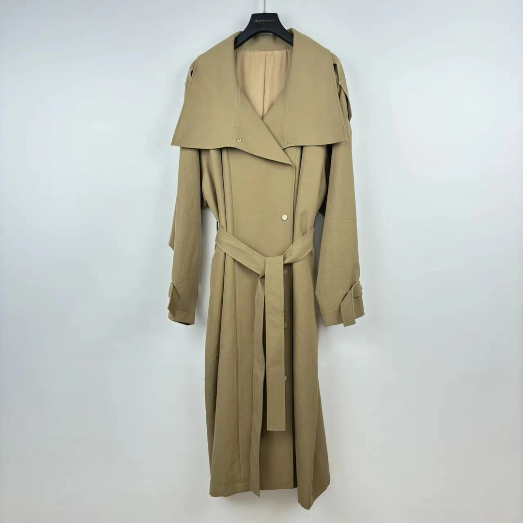 Neysa Date 大翻领系带长裤风衣外套/正品保障/假一赔四/公价5800