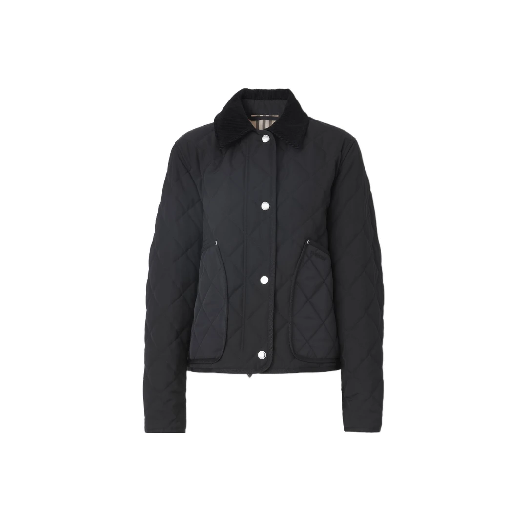 BURBERRY两色灯芯绒翻领棉服夹克/公价10500/正品保障/假一赔四