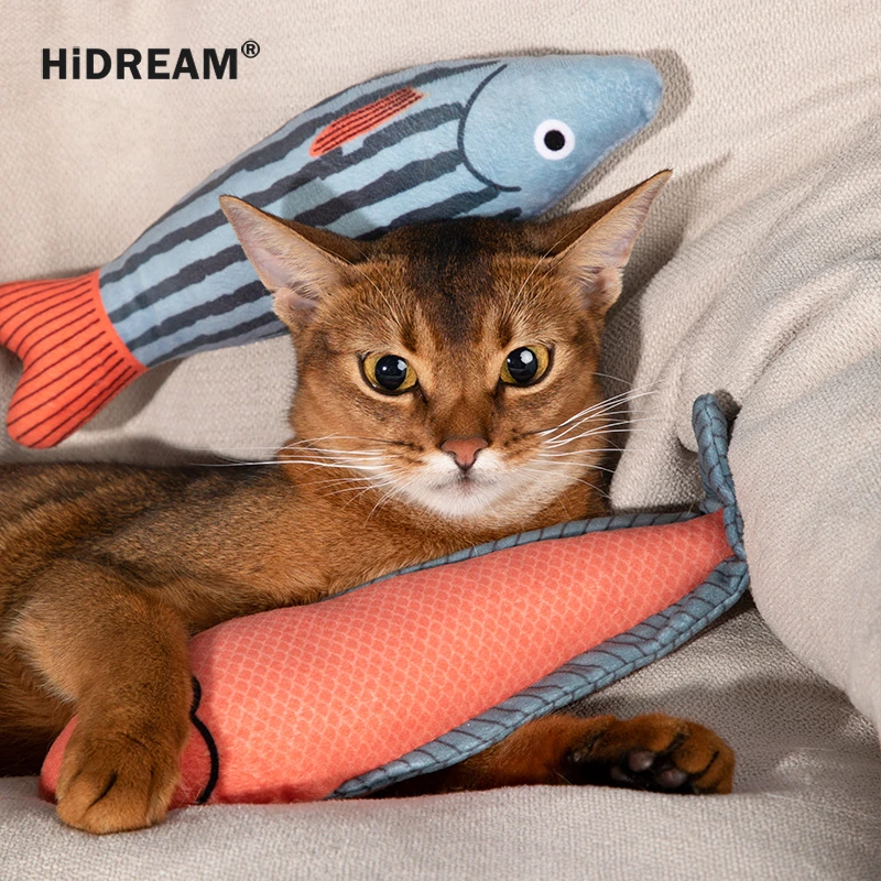 HiDREAM猫咪玩具猫薄荷仿真鱼小猫磨牙棒自嗨解闷逗猫神器猫用品