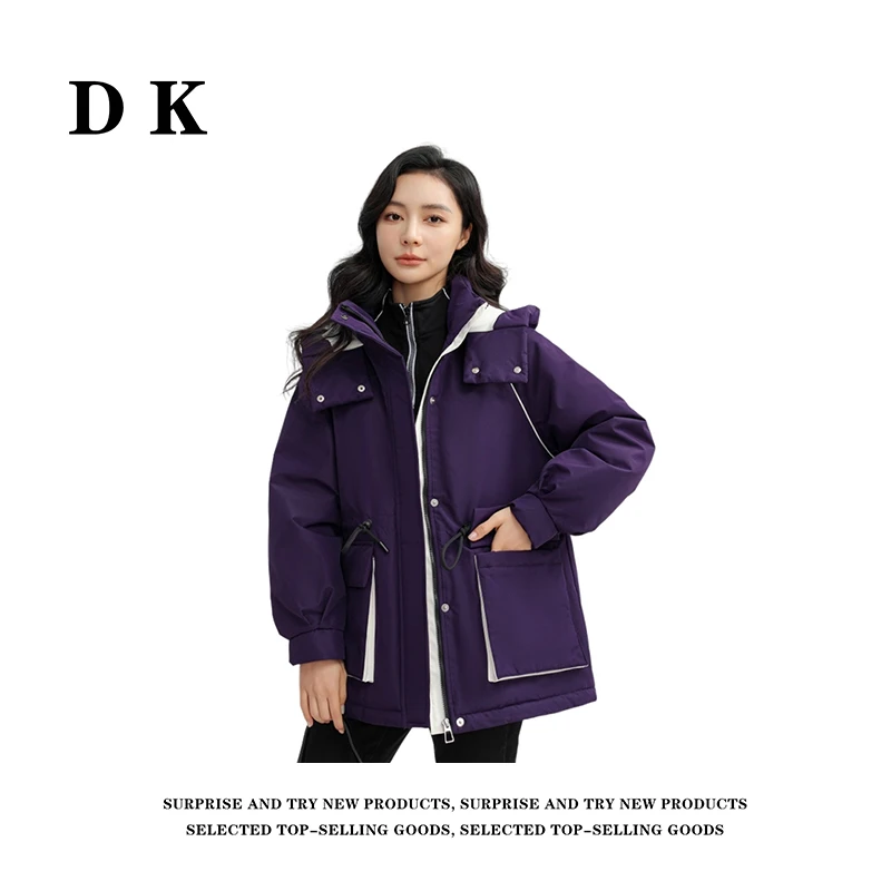 【姿姐】拼接款户外羽绒服防风保暖外套D402008816