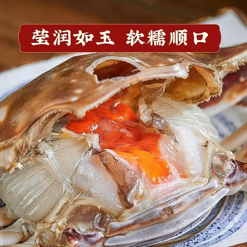 【直播间淡红膏蟹特价福利】2-3两舟山淡红膏蟹  8个