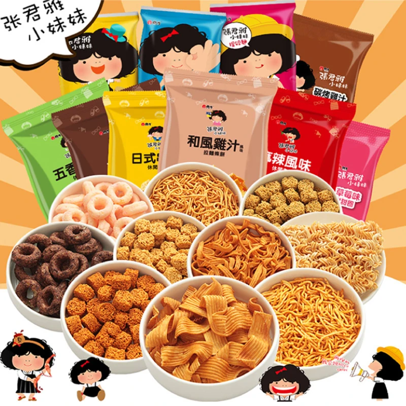 张君雅小妹妹墨西哥辣鸡风味点心面 碳烤鸡汁味 休闲零食台湾特产
