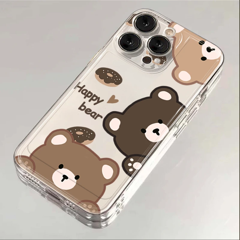 可爱小熊适用于iPhone15/14/13苹果小米vivo华为oppo全包软手机壳