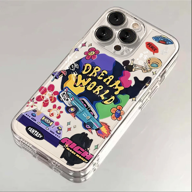 梦幻世界iPhone15苹果手机壳P60华为mate小米vivo红米oppo创意ins