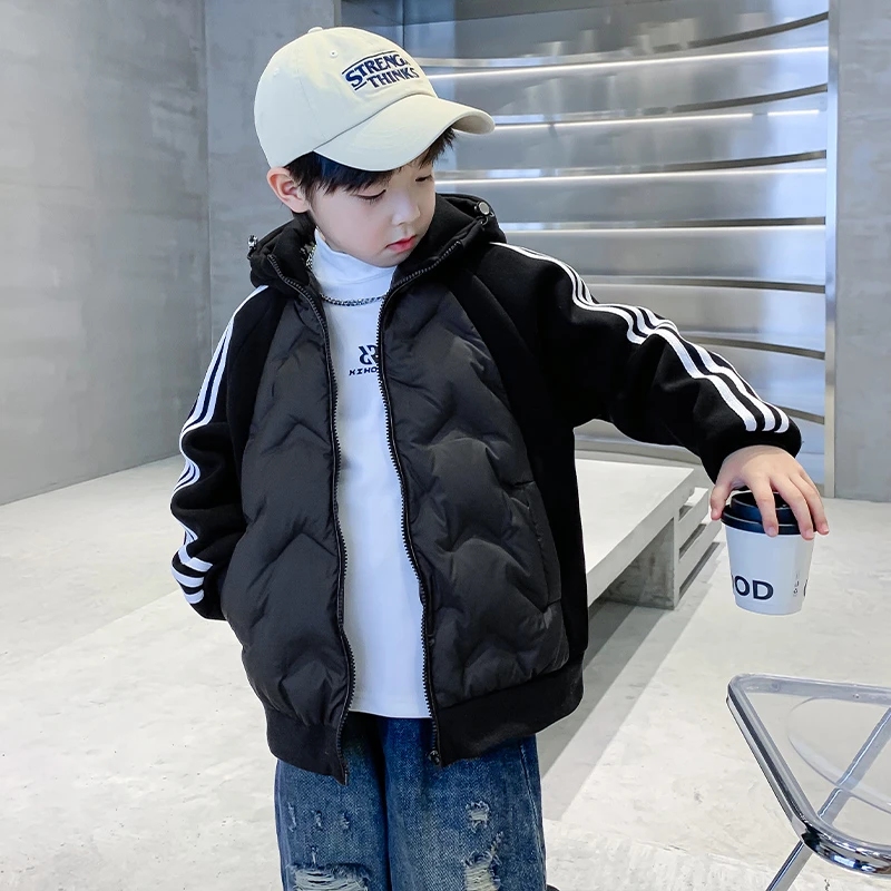校服神器男女童外套羽绒服中大童冬季冬装上衣韩版秋冬连帽保暖潮