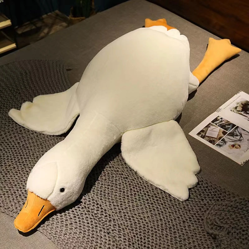 大鹅玩偶抱枕毛绒玩具抱睡公仔大白鹅一个90cm