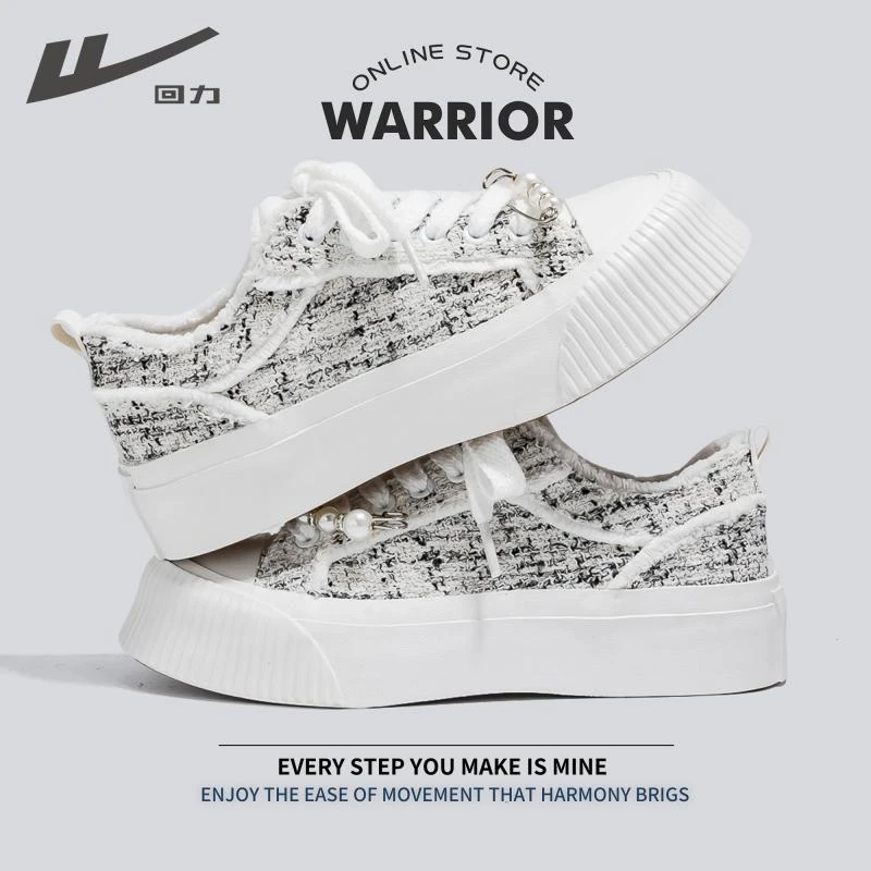 回力厚底小白鞋女2025春季新款学生休闲百搭增高板鞋运动帆布鞋子