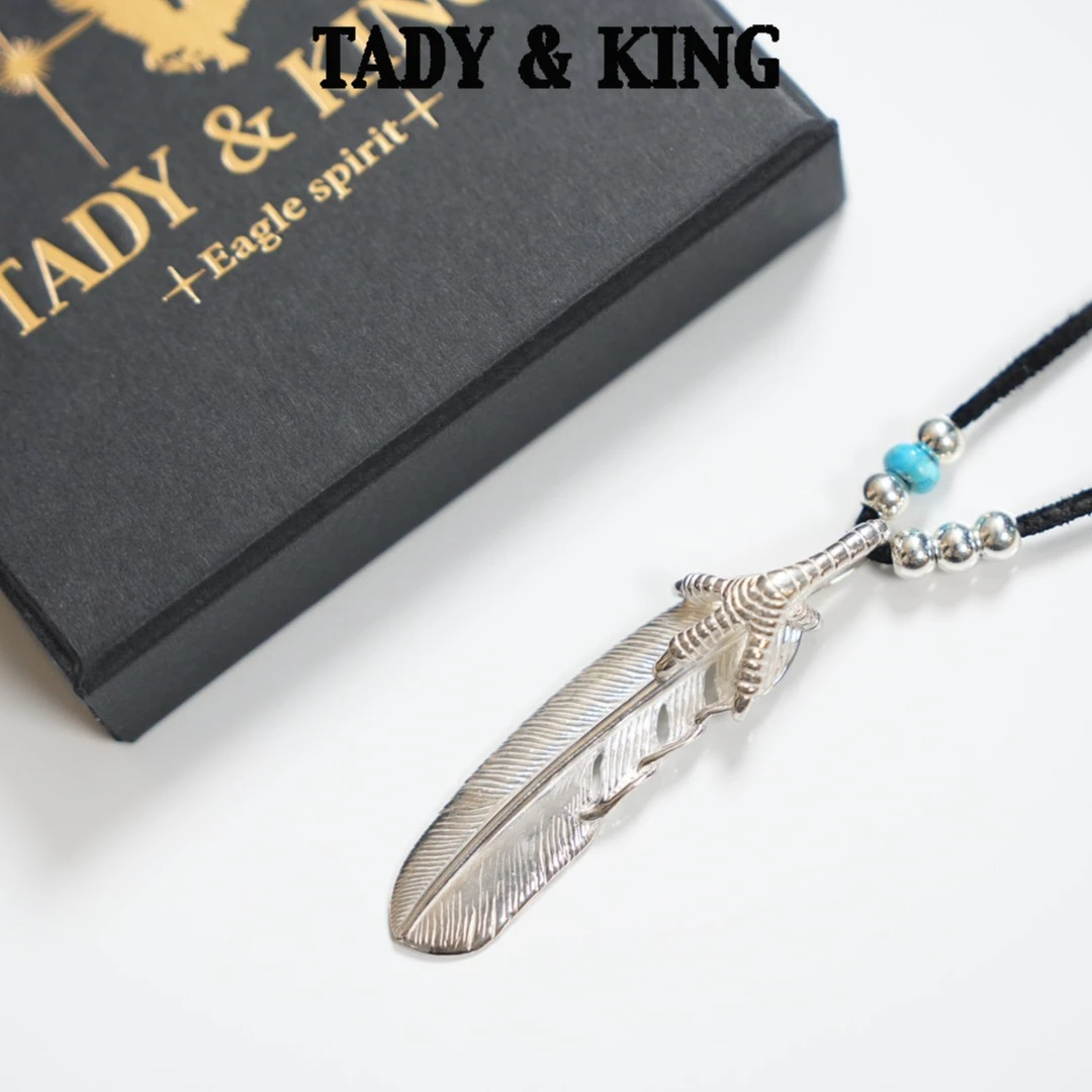 TADY KING银爪素毛特大羽 项链吊坠