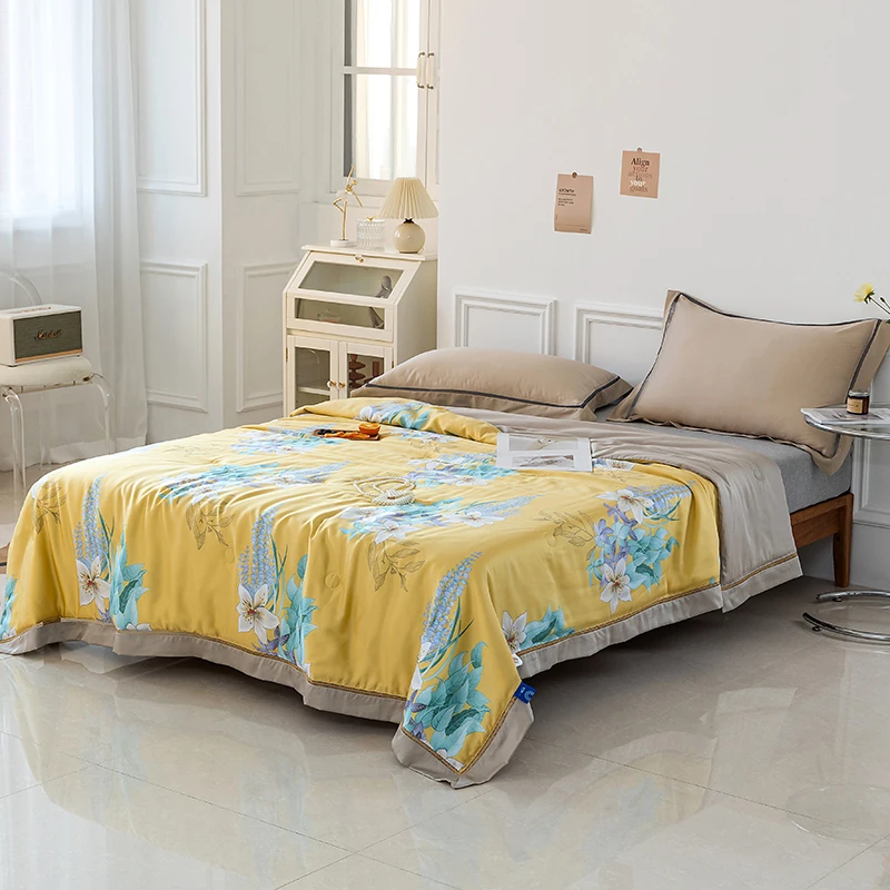 福利莱赛尔焕颜夏被夏凉被轻奢柔软凉感可机洗水洗透气亲肤夏被