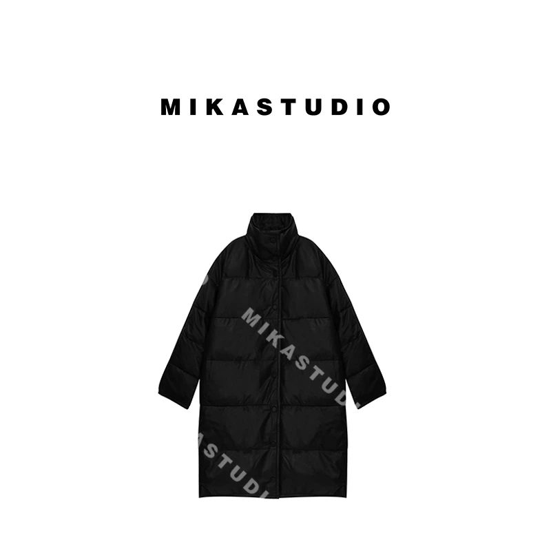 MIKASTUDIO/长款绵羊皮鹅绒服外套OZZ876