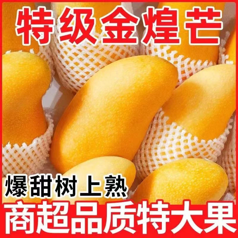 京东空运包邮金煌芒8斤三亚产地直发包邮新鲜香甜食用生果多汁