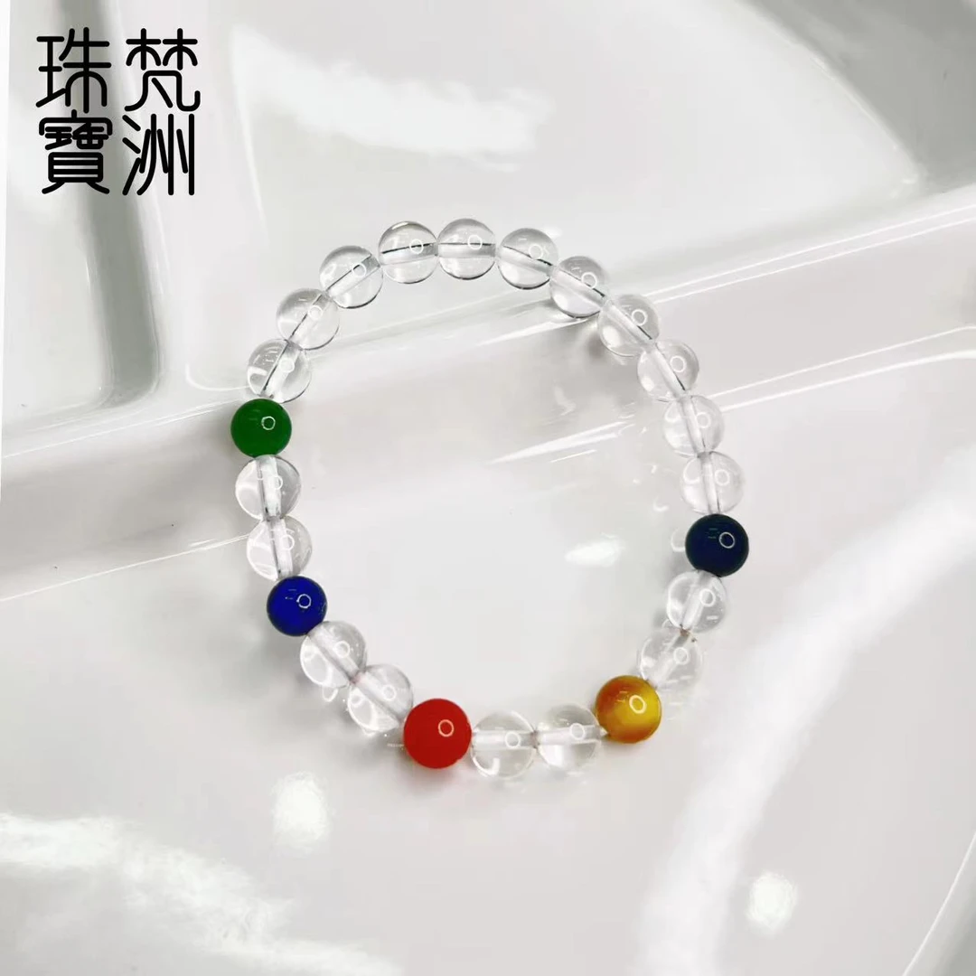 【梵洲】手工定制 宝宝款 五福 水晶手串 FZD3122-多样性发一