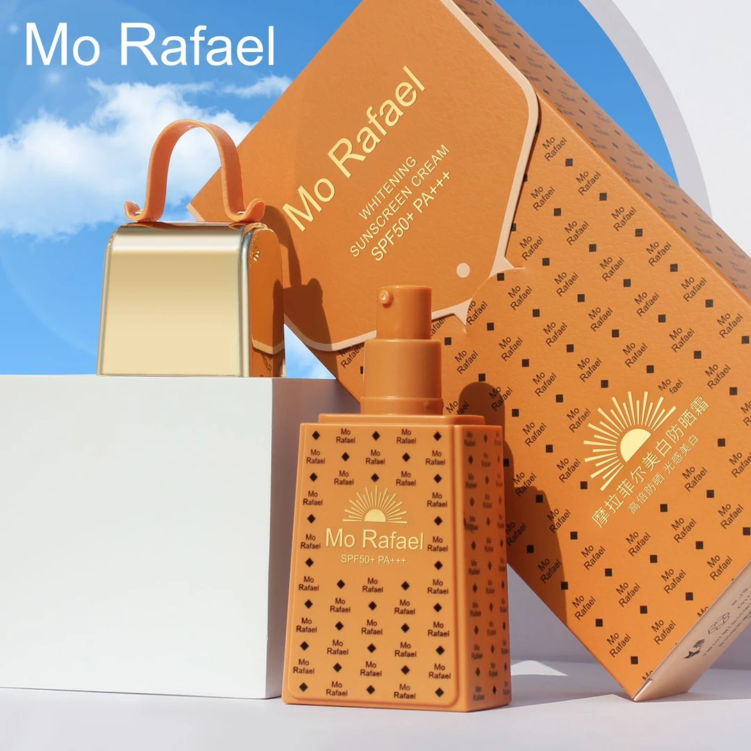 摩拉菲尔美白防晒霜SPF50/PA+++高倍耐晒12h+防晒伤8倍防晒黑