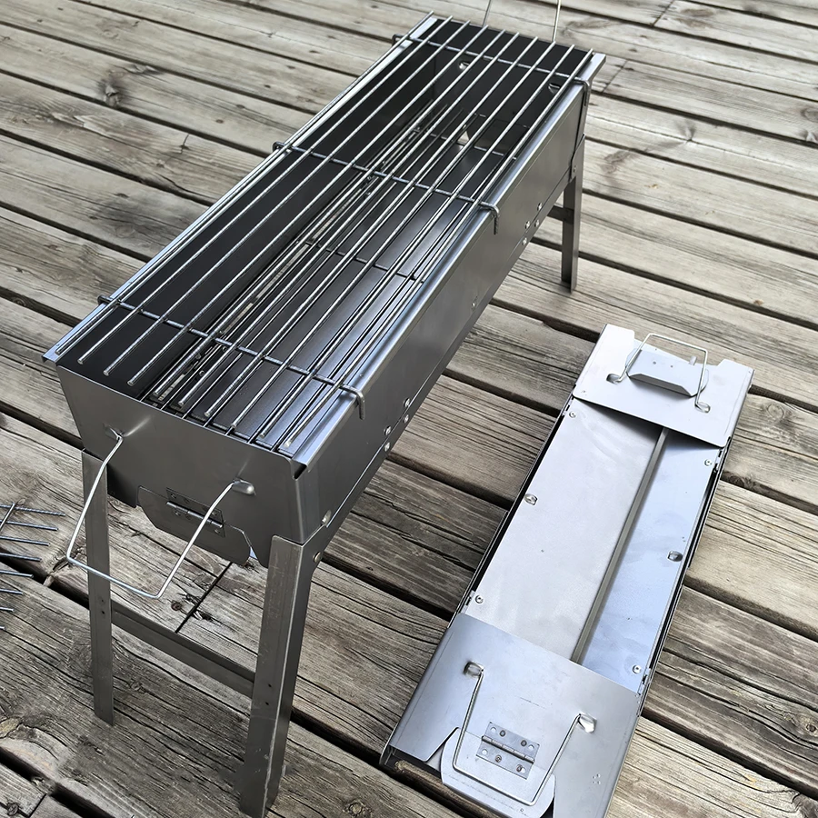 加厚碳钢烧烤架家用便携折叠烧烤炉户外木炭烤肉炉烤串烤网