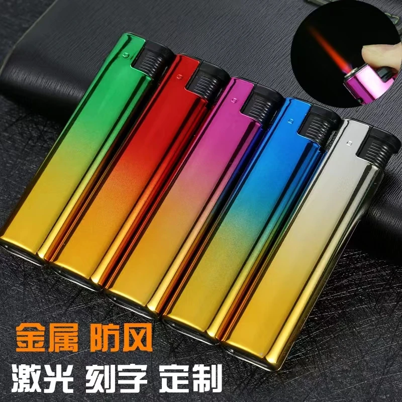 工厂直销金属铁壳156防风打火机可充气支持激光刻字点火户外纯铜