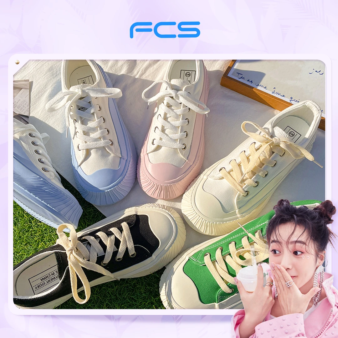 【梓薇推荐】FCS厚底大头帆布女鞋F6126