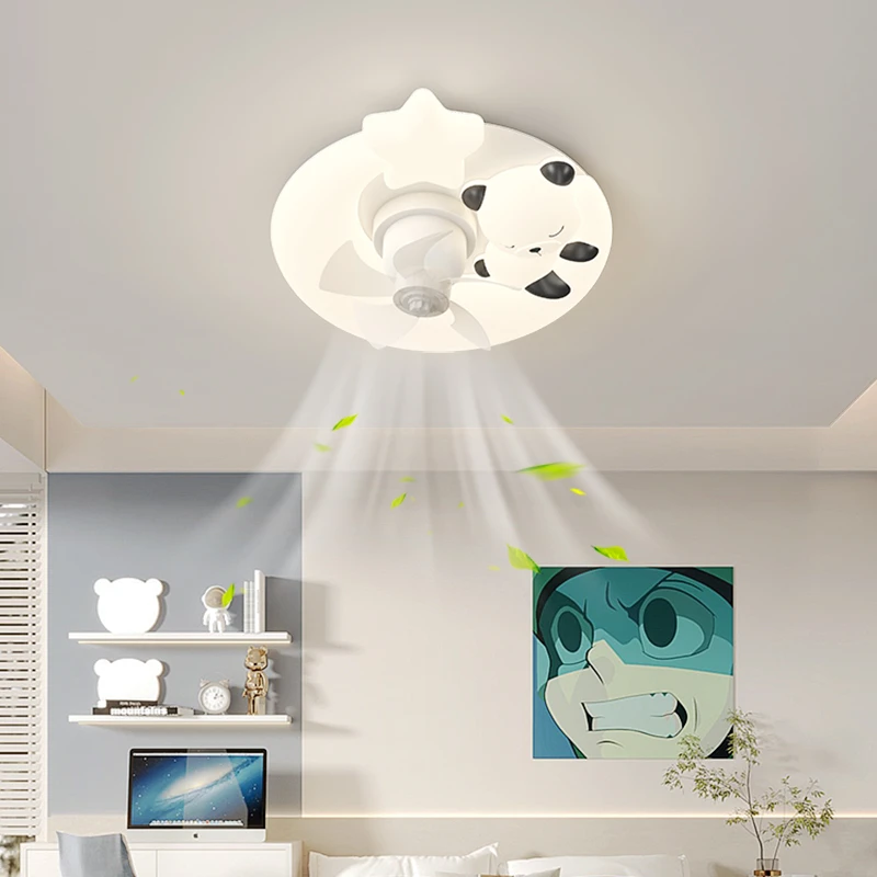 电风扇灯儿童房卧室房间餐厅吸顶静音隐形吸顶一体2024新款吊灯具