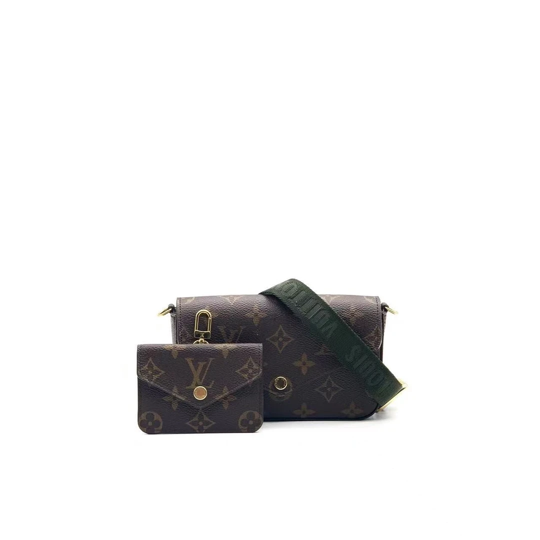 95新 LouisVuitton/路易威登 新款三合一绿肩带