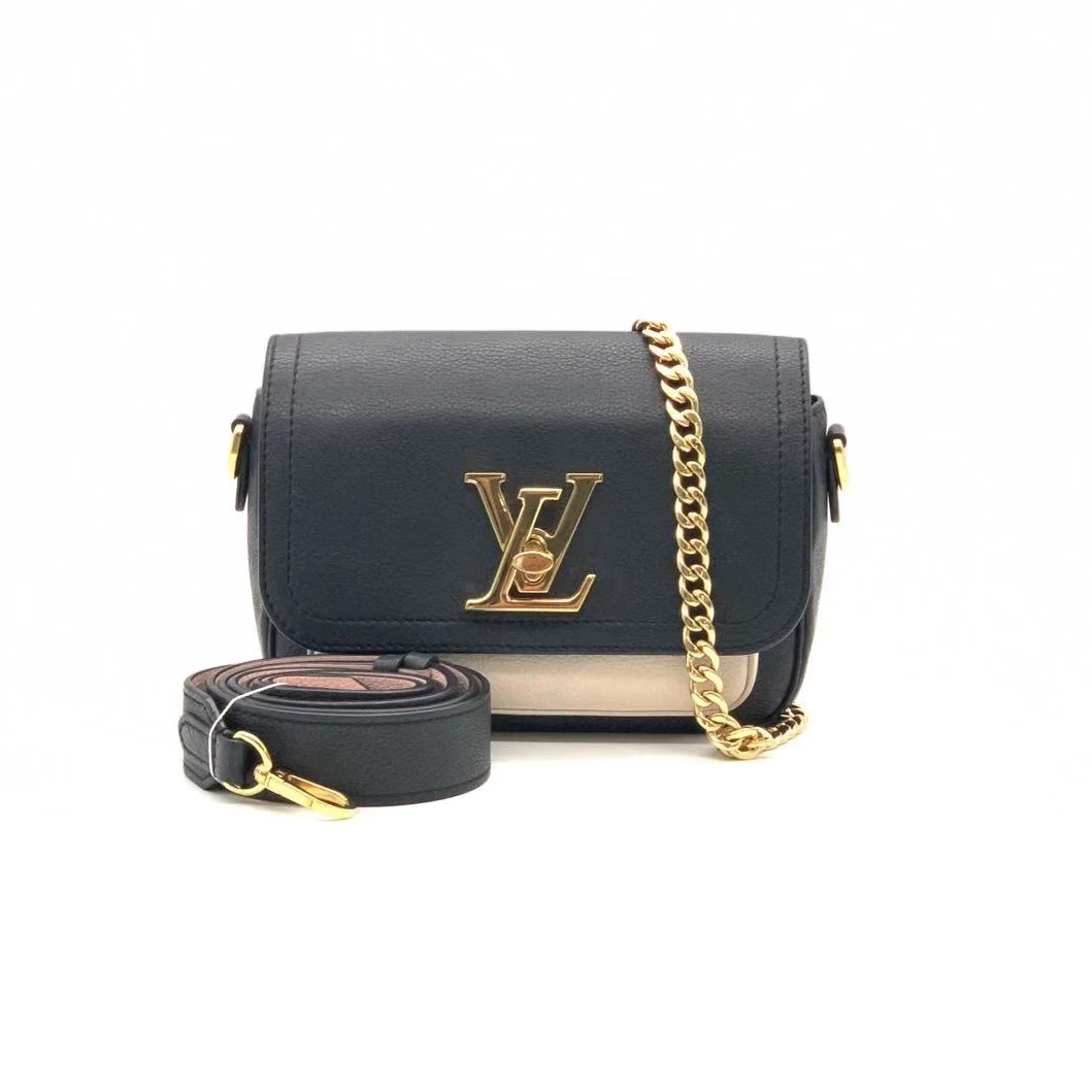 95新 LouisVuitton/路易威登 牛奢网/LV 黑色lockme tender单肩包
