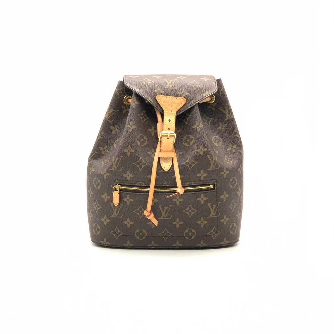 95新 LouisVuitton/路易威登  新款老花抽绳双肩包