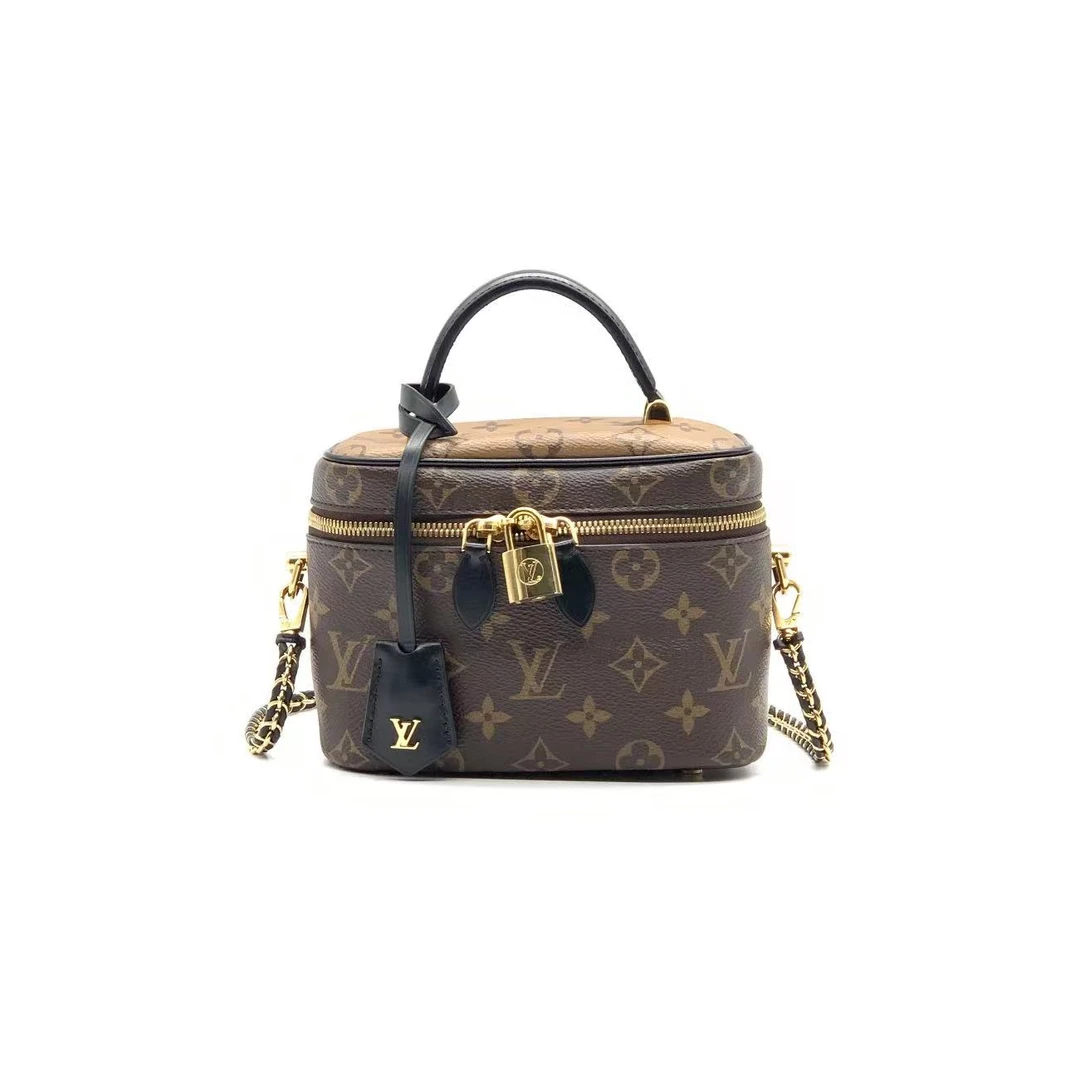 95新 LouisVuitton/路易威登 老花拼色化妆盒子包