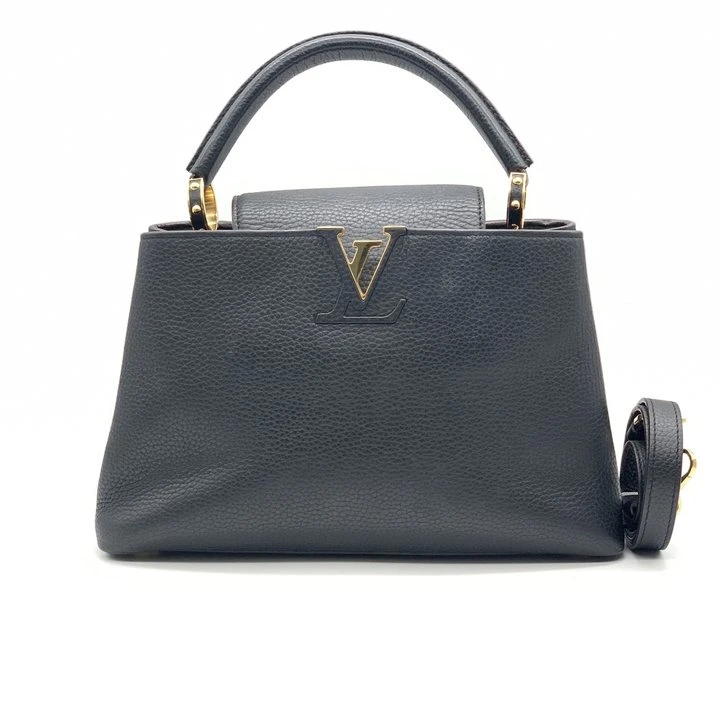 95新 LouisVuitton/路易威登 黑金中号cap斜挎包
