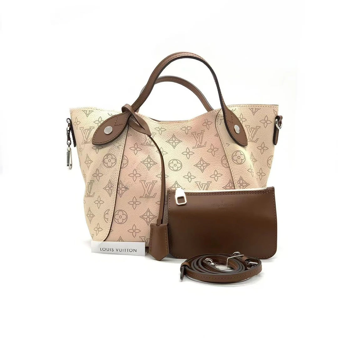 99新 LouisVuitton/路易威登  粉拼棕月光女神手提包