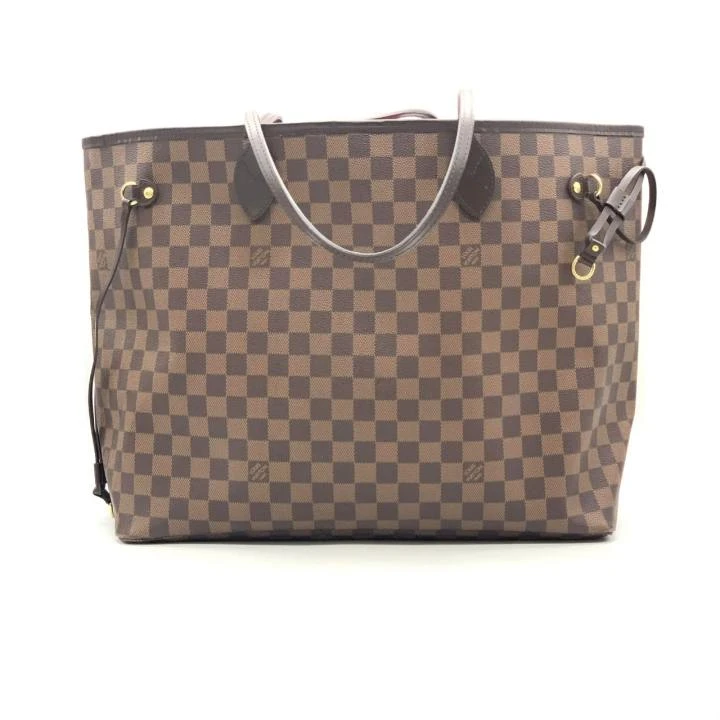 95新 LouisVuitton/路易威登 棕棋盘格红内大号nf包