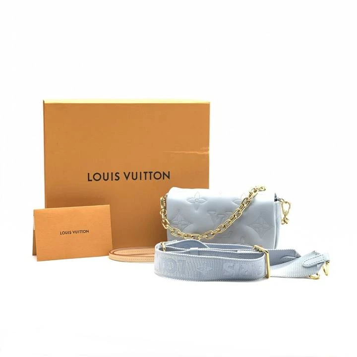 99新 LouisVuitton/路易威登 牛奢网/LV 冰川蓝wallet on strap包