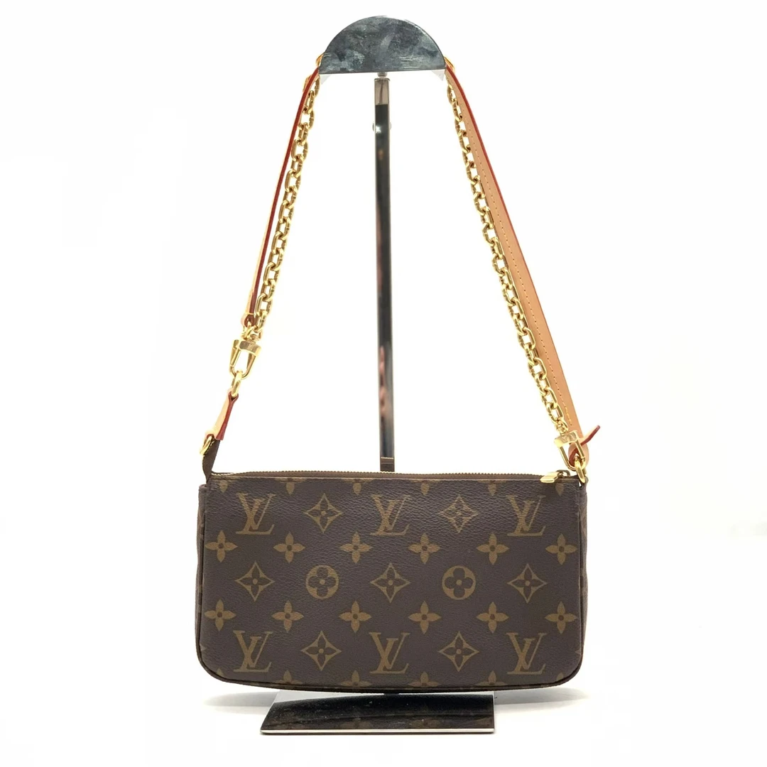 99新 LouisVuitton/路易威登 新款老花大麻将腋下包/