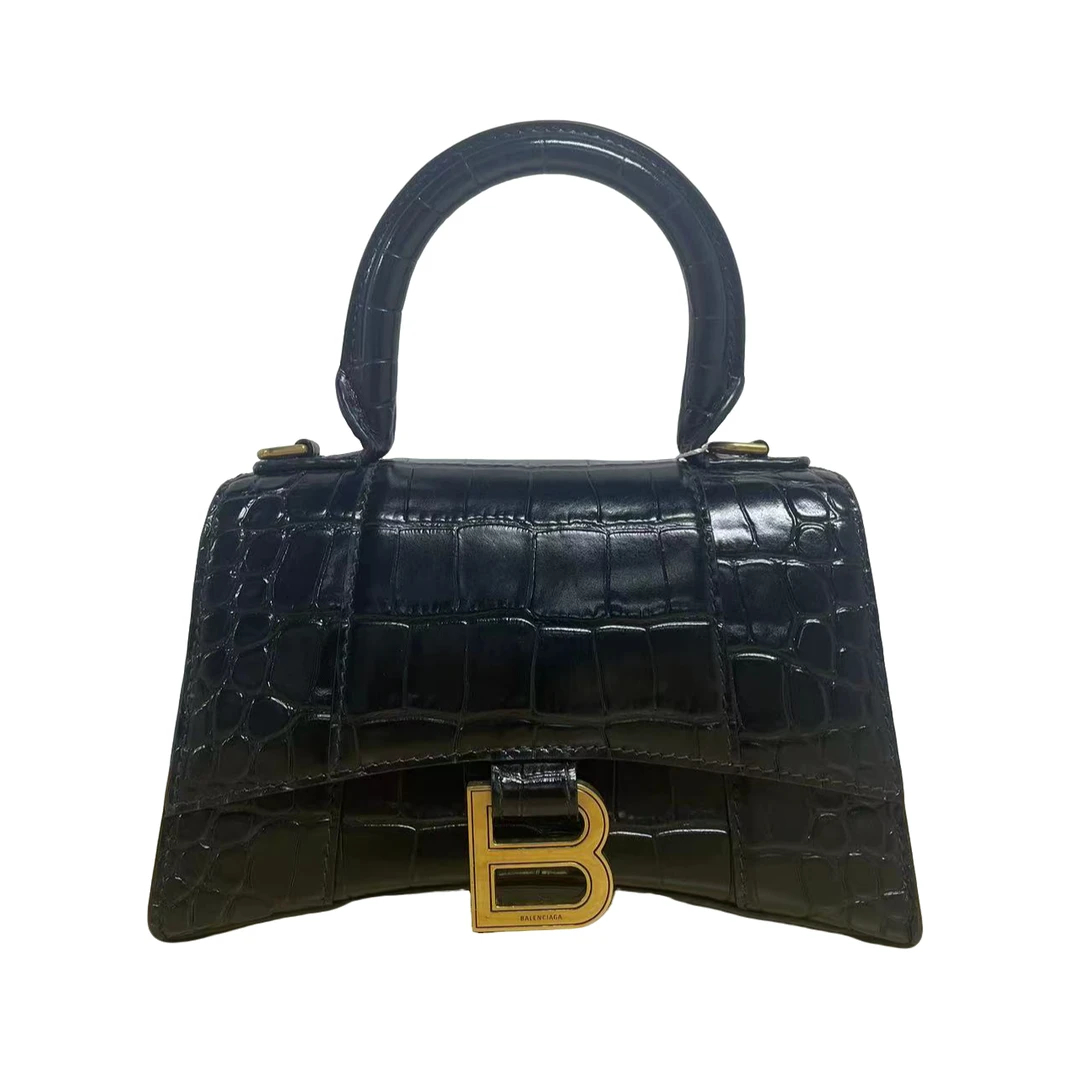 95新 Balenciaga/巴黎世家 牛奢网周年庆/巴黎世家 黑金沙漏xs包/