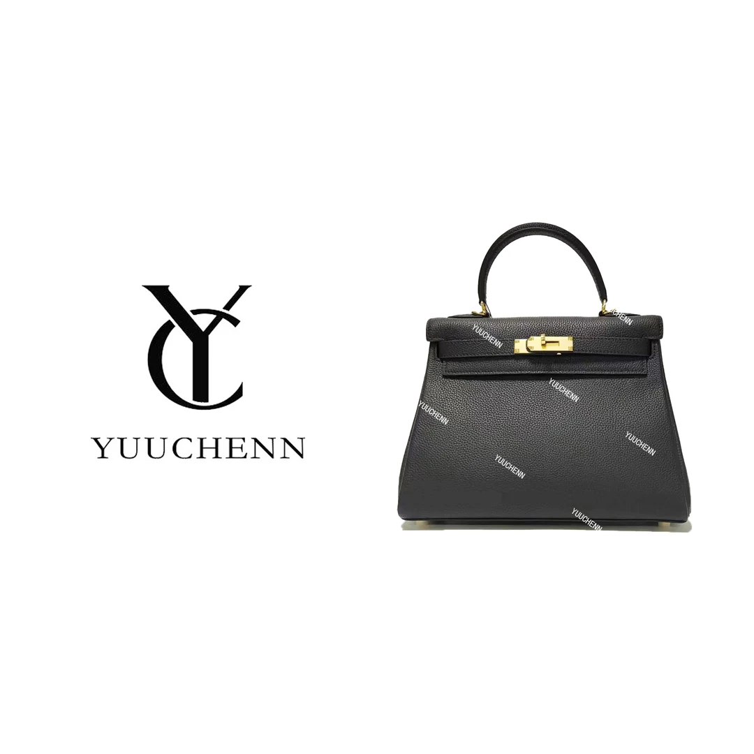 YUUCHENN“中古凯丽”28cm原创设计高定真皮包 HH2244