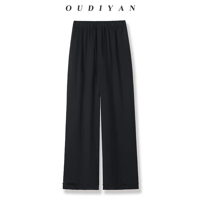 【美莉】小个子高端女装夏季高腰窄版阔腿裤天丝亚麻垂感休闲凉凉裤