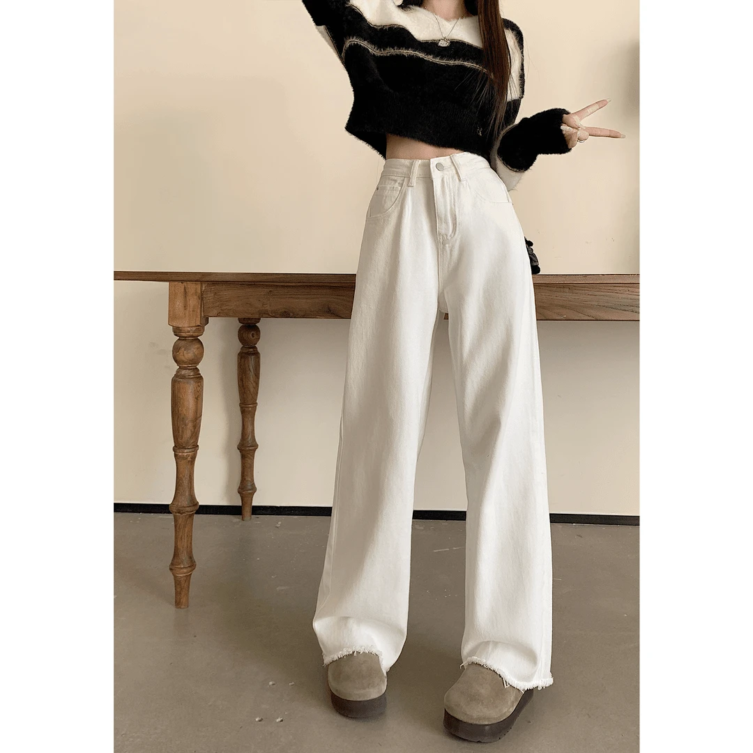 新款显瘦气质梨形身材大码女2024新款时尚设计感百搭显瘦牛仔裤