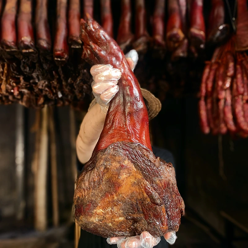 【大猪蹄】恩施正宗柴火烟熏腊猪脚四川重庆云南传统农家腊肉香味