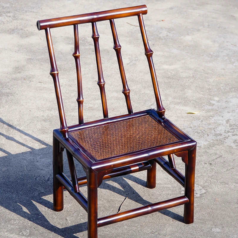 YZ002 （邱师傅）纯手工非遗竹质工艺品筇竹大漆户内户外靠背竹椅