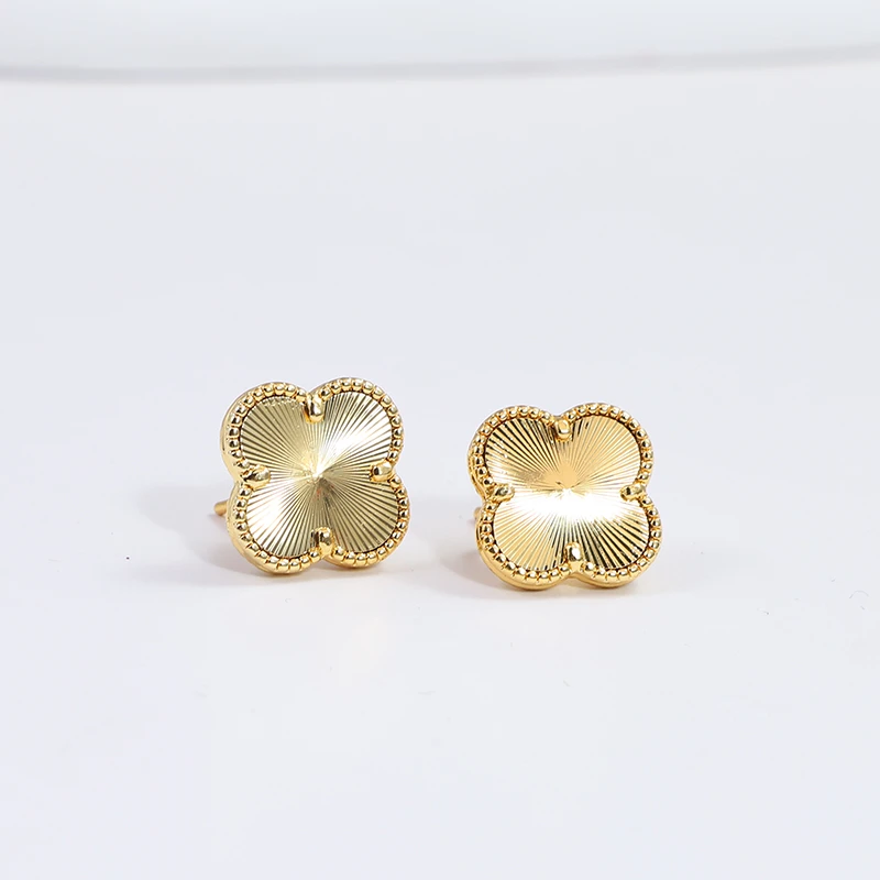 合金耳饰 时尚饰品 四叶草耳钉