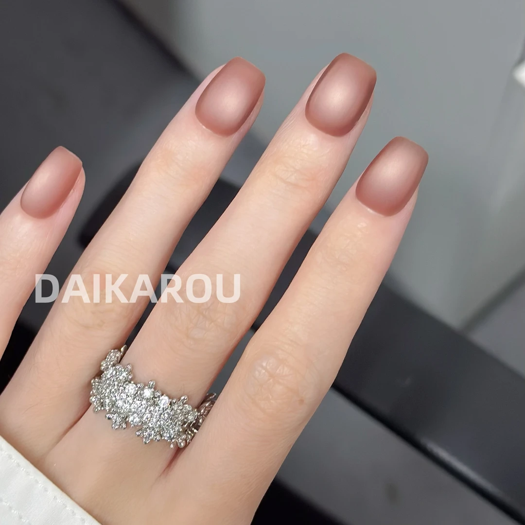 暖桂棕纱 黛卡柔  哇擦么 此度 短椭圆 中椭圆手工穿戴甲10片