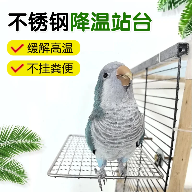 【宠大条】鹦鹉不锈钢休息台跳台不锈钢网架鹦鹉跳台宠物休息跳板