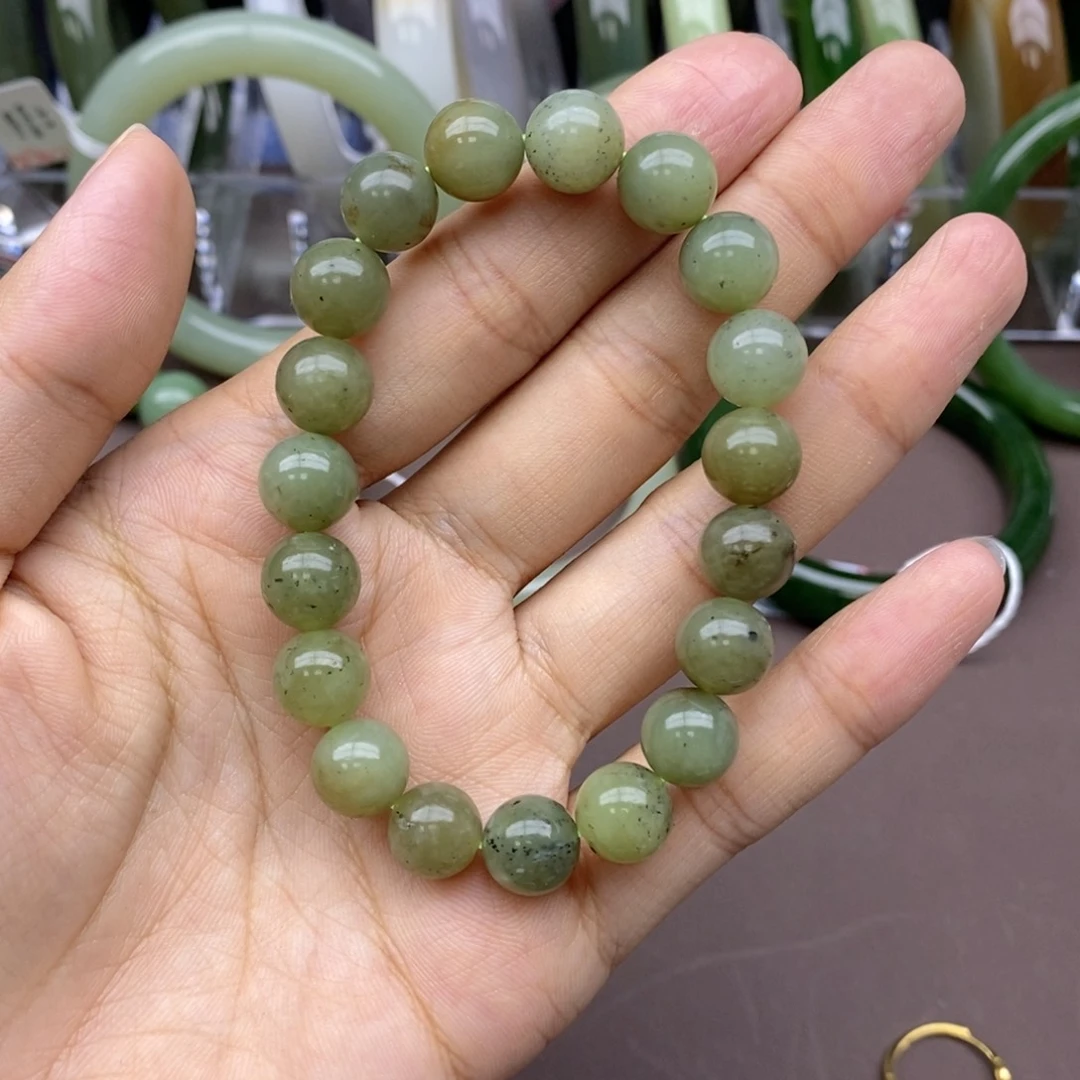 和田玉手串未镶嵌@****＆卡10